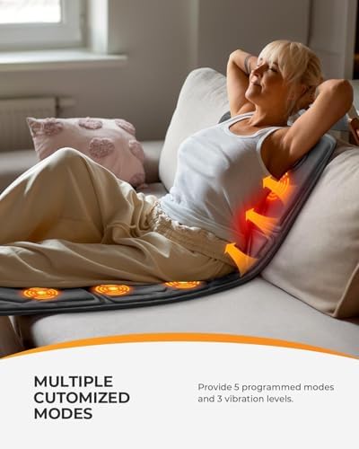 CooCoCo Full Body Massage Mat with Heat, 10 Motors for Bed and Sofa Use - Image 5
