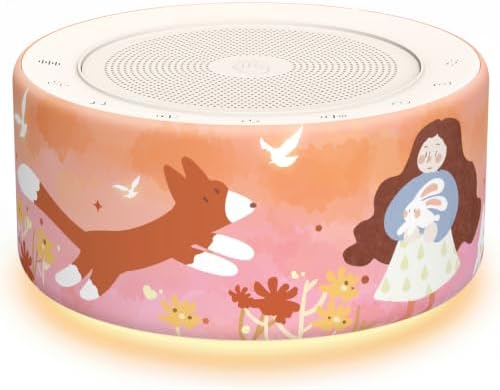 Kipcush White Noise Machine for Baby & Adults, Sleep Sound Machine with 30 Soothing Sounds, 8-Color Night Light, Memory Function, White Noise for Sleeping, Nursery, Office, Travel, Relaxation by Kipcush%C2%AE