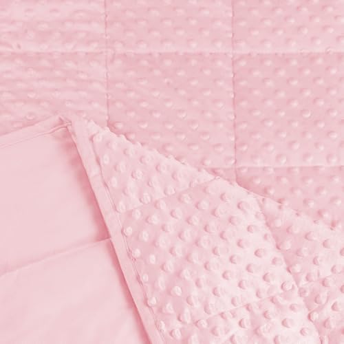 ALANSMA Reversible Weighted Blanket for All Season, Luxury Velvet, Warm and Cool, Adult 10Lb Pink Weighted Blanket, Enjoy Sleeping Anywhere(Pink,48"x72" 10lbs) - Image 5