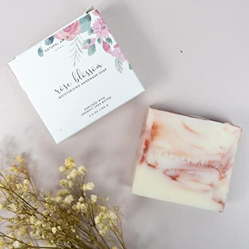 Natural Amor Rose Spa Gifts for Women,8pcs Self Care Box Including Soap Bar, Natural Clay Mask, Bath Butter for Mothers Day Gift - Image 2
