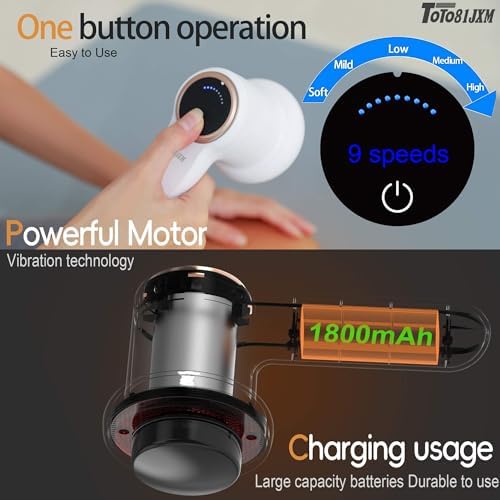 TOTO81JXM Electric Cellulite Massager – Body Sculpting Machine with 8 Massage Heads, Lymphatic Drainage & Skin Tightening for Belly Stomach Leg, Lipo Roller Massager After Surgery, Adjustable Speed. - Image 4