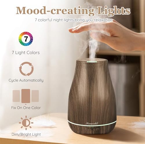 Homeweeks Essential Oil Diffuser for Room 100 ML 1 Pack - Image 4