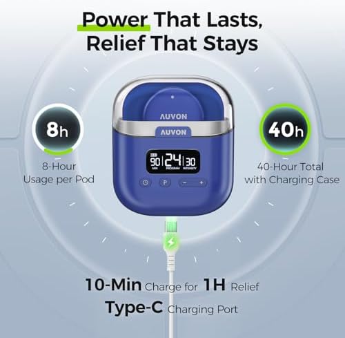 AUVON Wireless 24 Modes TENS Unit Muscle Stimulator for Pain Relief, 6 Pads - Image 5