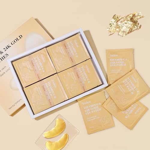 Yeokoe Under Eye Patches for Dark Circles,Puffy Eyes,20 Pairs Face Masks SkinCare With Vitamin C and 24k Gold - Image 6