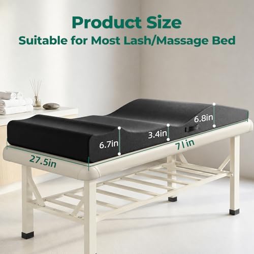 ENITYA 71"×27.5" Ergonomic Curvy Lash Bed Topper with Removable Cover - Image 2