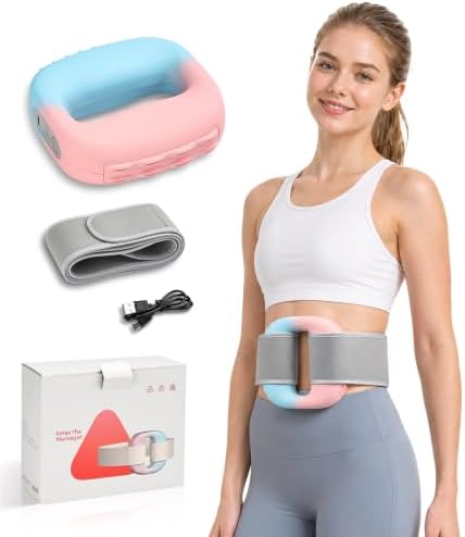 Gradient Fascia Ring Ab Massager Belt for Muscle Recovery,Blue-Pink by Unknown