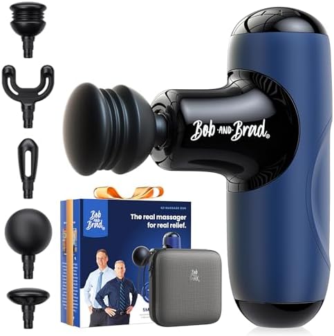 BOB AND BRAD Q2 Mini Massage Gun, Pocket-Sized Deep Tissue Massager, FSA Portable Percussion Muscle Massager Gun, Ultra Small & Quiet Travel Massage Gun for Pain Relief, HSA Eligible by BOBANDBRAD