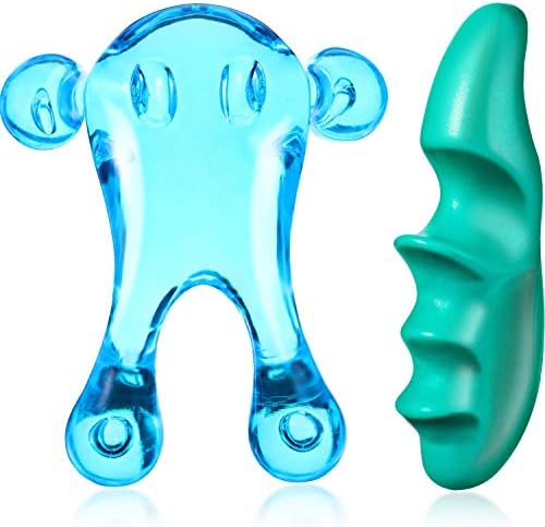 BBTO 2 Pcs Massage Tools, Deep Tissue Palm Thumb Set, Clear Style, Blue by BBTO