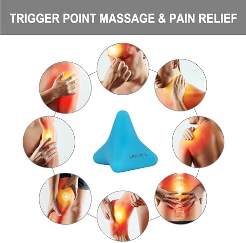 Manual Trigger Point Massage Tool Small Massager Ball 3″×2.6″ Blue - Image 3