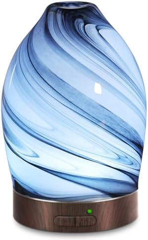 Essential Oil Diffuser Diffuser -Aromatherapy Diffuser for Essential Oils with Timer and 7 Colors LED Light Ultrasonic Diffuser with Auto Shut-Off, Home Office Decor&Gift（Storm Cloud） by EQUSUPRO