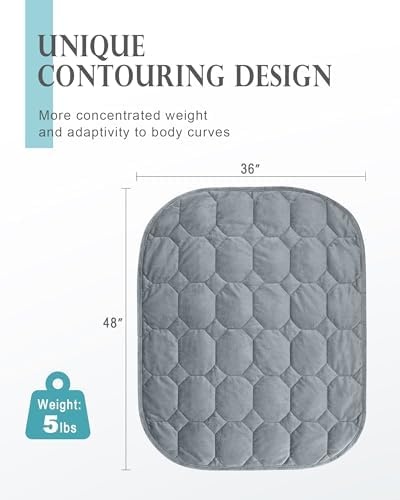 Cottonblue Weighted Lap Blanket Pad 5 lbs 36"x48" for Adults Teens, Cozy - Image 3