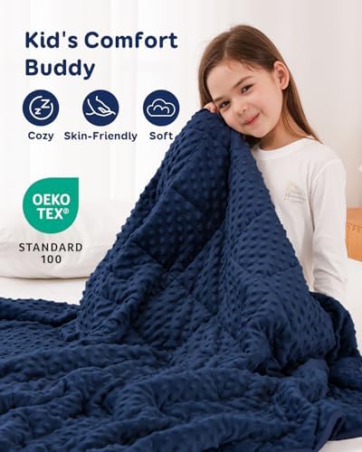 Kivik 3lbs Weighted Blanket, Cooling Soft Minky Dot Heavy Blankets, 36"x48" - Image 3