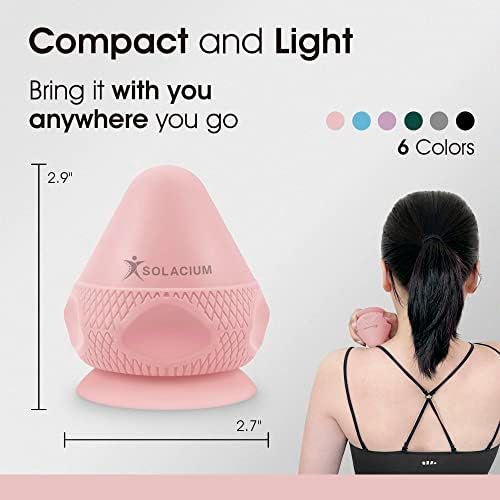 Solacium Mountable Massage Therapy Tool - Multi-Surface Suction Cup Wall Massage Tool for Sore Muscles, Myofascial Release, Stress Relief, Trigger Point and Deep Tissue Massage (Pink) - Image 5