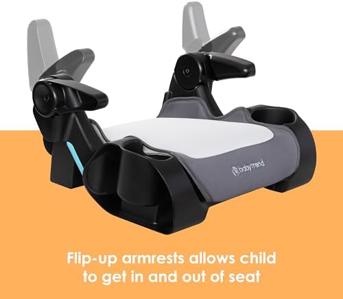 Baby Trend Protect Slim Backless Booster Seat, Madrid Grey - Image 3