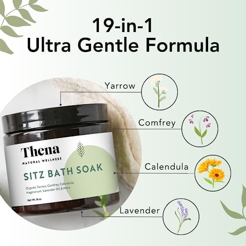 Thena Organic Sitz Bath Soak 2 Pack | Postpartum Essentials 100% Natural & Gentle with Pure Epsom and Dead Sea Salts Witch Hazel Lavender Essential Oil - Image 3