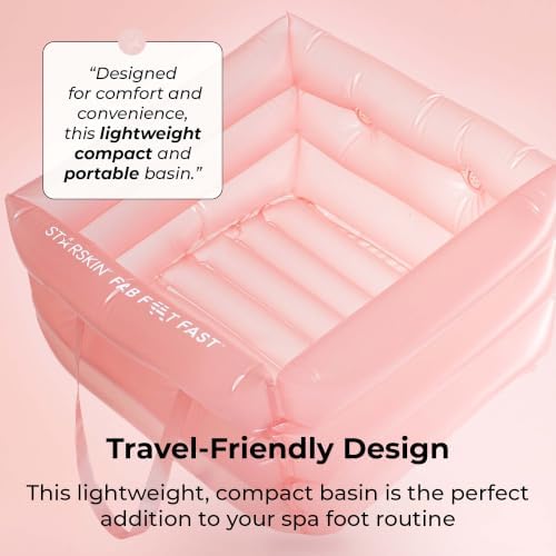 STARSKIN Inflatable Pedicure Bath, Compact & Portable, Spa-worthy pedicure experience, prepare feet for polish, exfoliation or moisturizing treatments, Fab Feet Fast, 1 Bath - Image 3