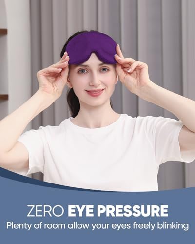 MZOO Luxury Sleep Mask for Women Men Patented Light Blocking Design - Image 2