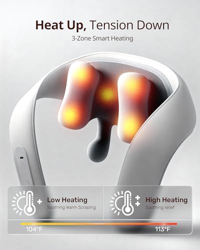 Shiatsu Neck and Back Massagers with Heat, 150 Mins Uses, 4 Modes & Adjustable Massage Head, Electric 3D Deep Tissue Kneading for Shoulder, Leg, Muscle Soreness, Pain Relief, Relaxation for Women, Men - Image 4