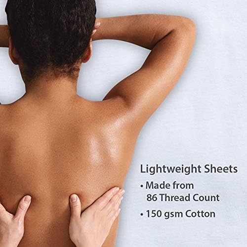ForPro Premium Flannel 3-Piece Massage Sheet Set, White - Image 4