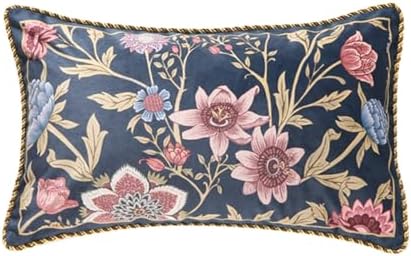 patdrea Designer French Velvet Throw Pillow Cover,12"x20"-OldgardenA by patdrea