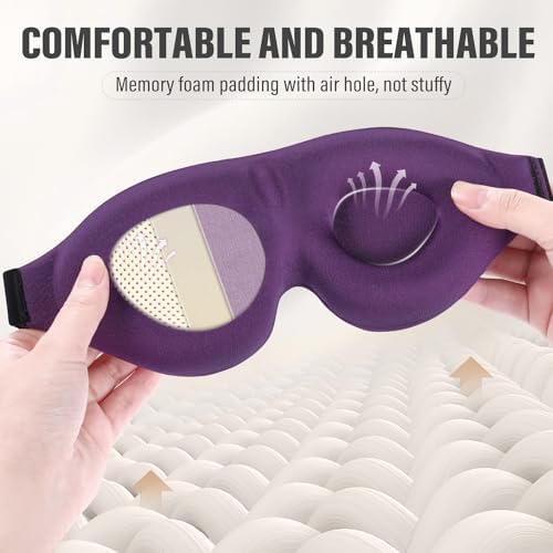 YIVIEW Sleep Mask for Side Sleeper, Light Blocking Zero Pressure Blindfold - Image 5