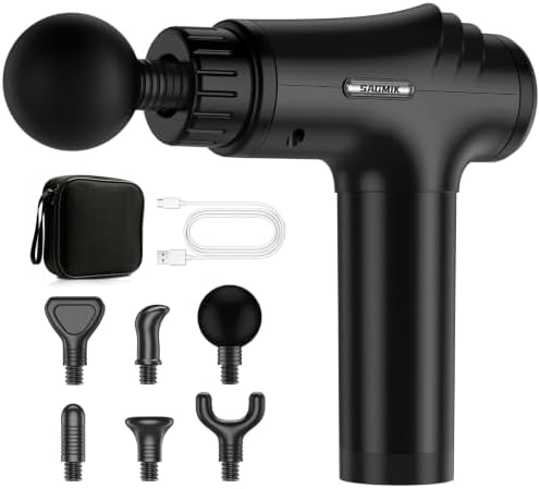 Massage Gun, 30 Speeds, 6 Heads, Quiet Deep Tissue Muscle Massager by Youdgee