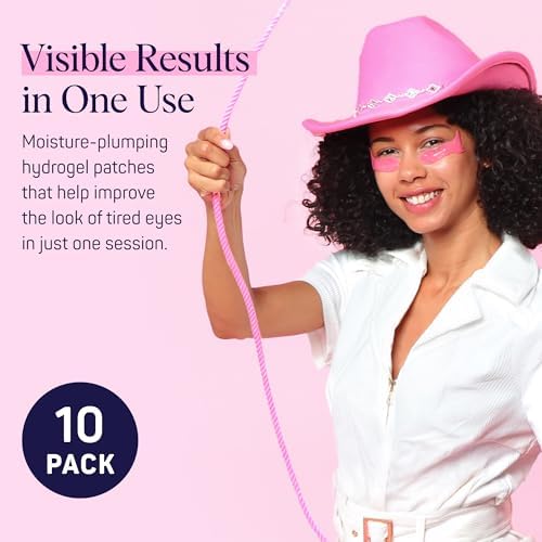 SpaLife Let's Rodeo Hydrogel Under Eye Patches for Dark Circles | Cowgirl Boot Under Eye Patches for Puffy Eyes | Revitalizing Undereye Masks for Bags | Bachelorette Party Favors | Pack of 10 Pairs - Image 4
