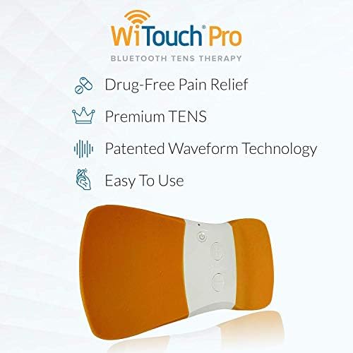 Hollywog WiTouchPRO Orange Back Pain Relief Bundle, TENS Unit Plus 6 Pairs of Gel Pads - Image 2