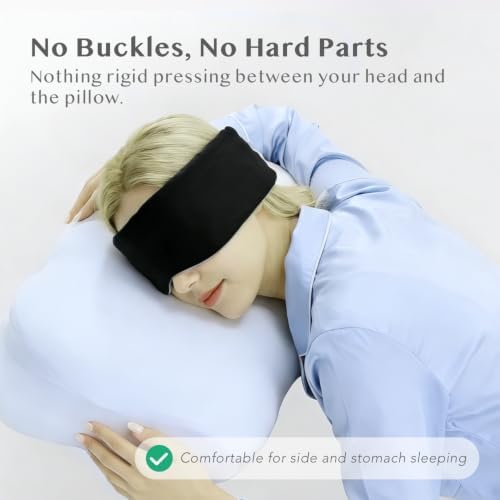 Dual-Sided Sleep Mask with Silent Fastener, No Buckle Eye Mask for Sleep - Image 6