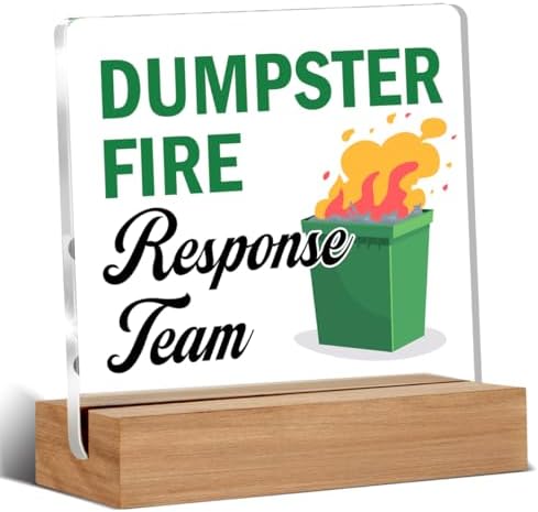 Dumpster Fire Desk Accessories, Funny Office Gifts for Women Men Coworkers by Unknown