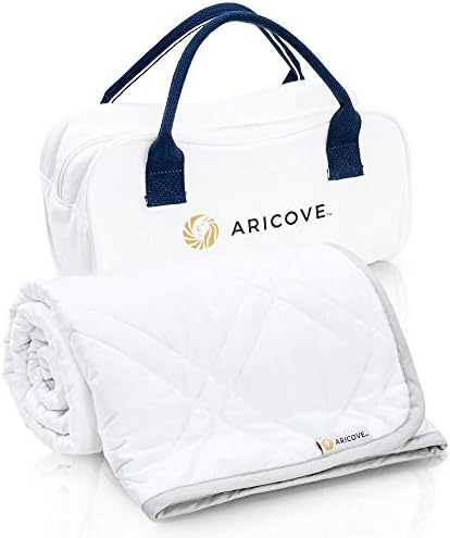 Aricove Weighted Blanket for Kids and Adults, 7 lbs, Small Weighted Blanket for Travel/Home, Soft Bamboo Viscose, 40x60 inches, Machine Washable, White by Aricove