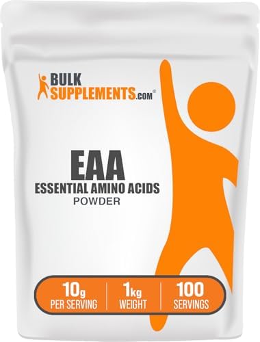 BulkSupplements.com Essential Amino Acids Powder - Essential Amino Acids Supplement, EAA Powder - Unflavored & Gluten Free, 10g per Serving, 1kg (Pack of 5) (11 lbs) by BULKSUPPLEMENTSCOM