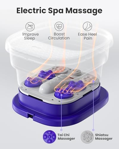 Puboo Collapsible Foot Spa Bath Massager with Heat, Precise Temp Control - Image 3