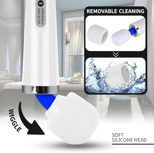 AEVEONE Wired Powerful Handheld Wand Massager, Strong Personal Vibration Massage for Sports Recovery, Back Muscle Aches, Whole Body Pain (White) - Image 6
