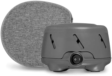 Yogasleep Dohm Uno White Noise Sound Machine & Travel Case, Real Fan Inside for Non-Looping, Sound Machine for Travel, Office Privacy, Sleep Therapy for Adults & Baby, Charcoal, 2 Piece Set by Yogasleep