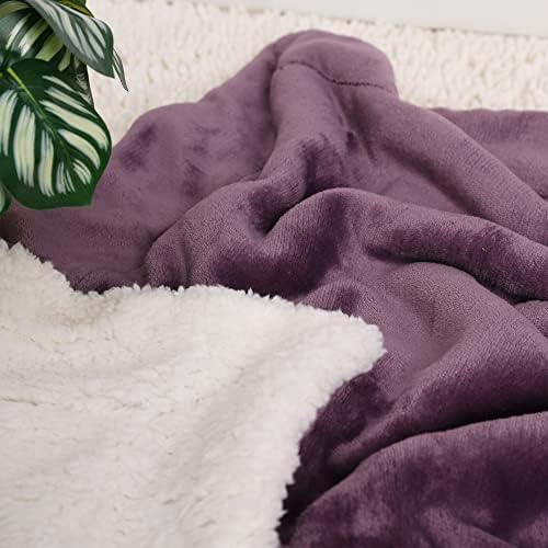 NANPIPER Baby Sherpa Blanket,Warm Toddler Throw Blanket,Soft Newborn Fleece Blanket for Winter (Cassis Purple,30x40 inches) - Image 6