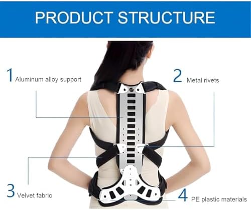 Adjustable Spine Posture Corrector for Back Support,2026 New Full Scoliosis Back Brace Posture Corrector for Kyphosis and Vertebral Compression Fracture Men and Women (Black, Small) - Image 4