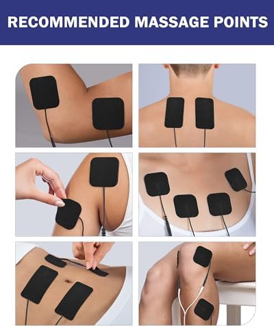TENS Unit Replacement Pads, Nursal Reusable Self-Adhesive Electrodes Pads 20 Packs 2x2” 2x4”, Latex Free Pigtail TENS Pads, Compatible with TENS 7000, AUVON TENS, Etekcity, Nicwell Care Tens - Image 5