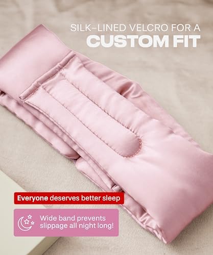 SUNDAYSILKS™ | Adjustable Silk Sleep Mask for Side Sleeper | Cloud-Like Comfort, Weighted for Deep Sleep | Soft Sleep Face Mask for Women & Men, Full Blackout, Cooling Silk Eye Mask for Sleeping - Image 4