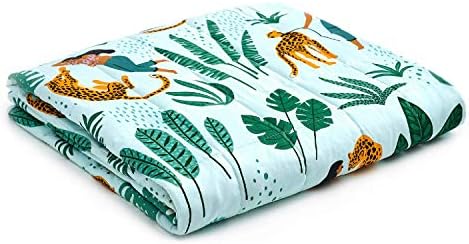 YnM Cooling Weighted Blanket,Bed Blanket for Two Person of 140~240lbs, Ideal for Queen/King/Ca King Bed (80x87 Inches, 30 Pounds, Leopard)| A Duvet Included by YNM