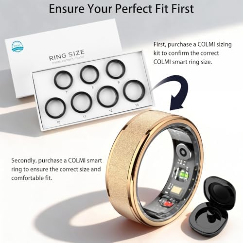 COLMI R10 Smart Ring, Sleep Health & Skin Temperature & 5ATM(Rose Gold, 7) - Image 2