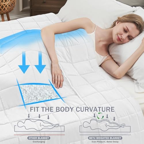 Weighted Blanket for Adults 15lbs, 48"x72", Twin Full Size Cooling Heavy Throw Blanket for 140-160lbs, Microfiber Soft Big Blankets Weighted Comforter, White - Image 2