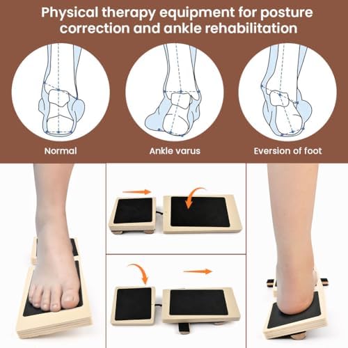 Adjustable Ankle Balance Board for Strength & Stability Training, Wooden Foot Strengthener with 3 Balance Bars, Non-Slip Balance Trainer for Ankle Mobility, Home & Gym Exercise - Image 6