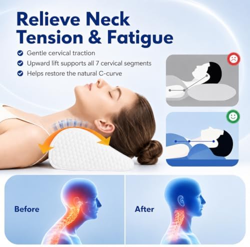 TALATEX Natural Latex Pillow for Neck Pain Relief, Ergonomic Teardrop Contour Pillow for Sleeping, Orthopedic Neck Support for Back Sleepers, Breathable & Odorless with Washable Cover (Standard) - Image 3