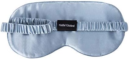 Mulberry Natural Silk Sleep Mask for Women & Men with Elastic Strap, Super Soft Sleeping Eye Mask, Size M, (Blue) - Image 2