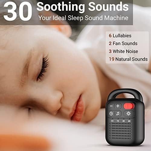 ColourNoise Portable Rechargeable White Noise Machine Mini Small Travel Sound Healing Machine with 30 Soothing Sounds 36 Adjustable Volume Night Light 4 Timer Functions Suitable for Baby Kids Adult - Image 2
