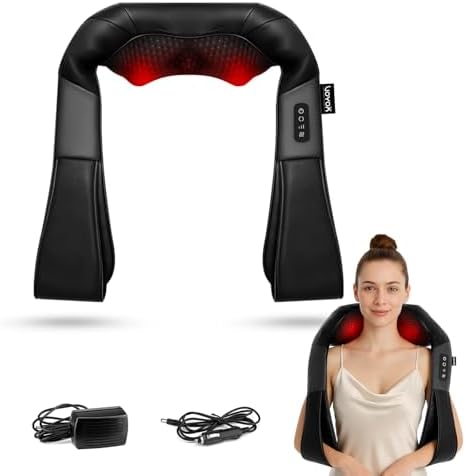 VOYOR-HEALTH Shiatsu Neck and Back Massager with Heat for Home, Car, Office by VOYORHEALTH