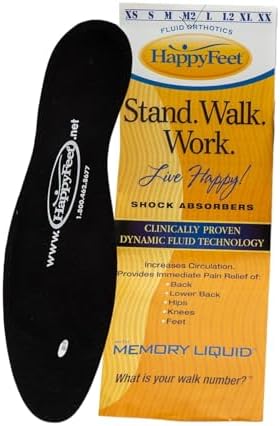 Happy Feet Plantar Fasciitis Flat Feet Orthotic Support Gel Insert Shoe Insoles for Men and Women by MassageInsoleForHappyFeet