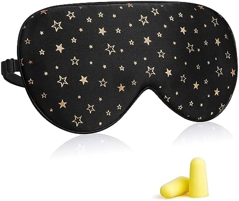 Silk Sleep Eye Mask for Men Women, Comfortable Super Soft Eye Mask with Adjustable Strap, 100% Pure Silk, Works with Every Nap Position, Ultimate Sleeping Aid Blindfold, Blocks Light, Jersey Slumber by JersySlumber