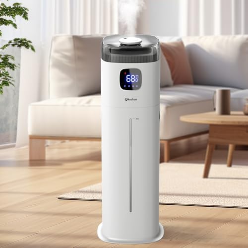 Akeshan Large Humidifier for Bedroom, 9L/2.5Gal Ultrasonic Cool Mist, Top Fill Easy Clean with 350ML/H Large Mist Speed, Quiet, Suitable for Kids Room Plant Yoga Office Study Living Room by Akeshan